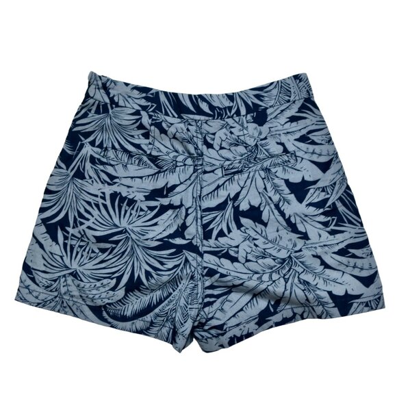 Topshop Women's Blue Tropical Pattern Shorts, size W25 - Picture 2 of 7